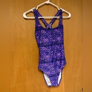 Purple speedo one piece swimsuit